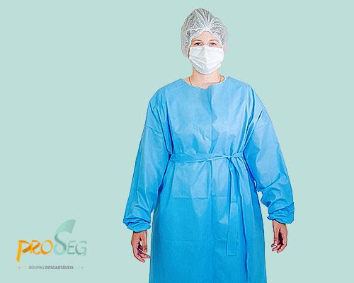 Obtenha um avental cirúrgico descartável TNT de qualidade para seus profissionais